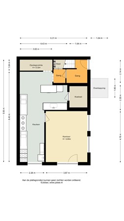 Floorplan - Kerkstraat 1, 3751 AR Bunschoten-Spakenburg